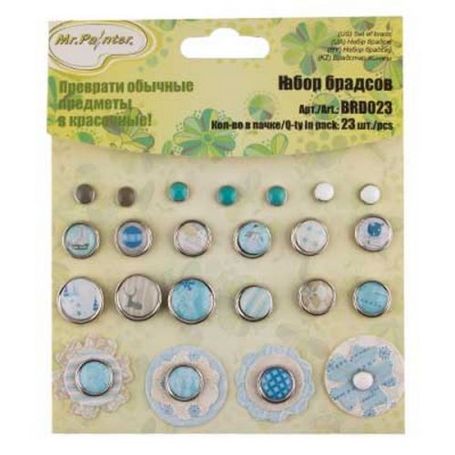 BRD23 Набор брадсов Mr.Painter, 23 шт., Зимушка (1511)