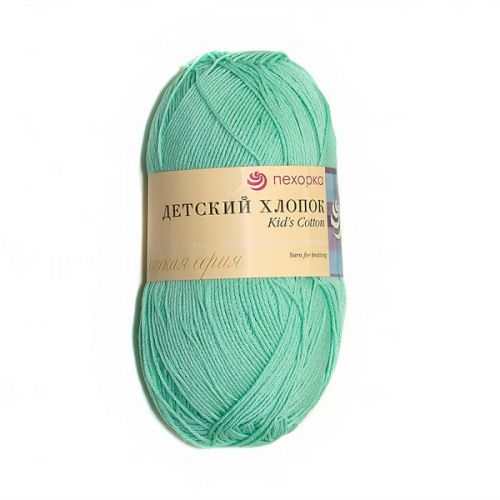 Пряжа Детский хлопок, цвет мята (код 411)