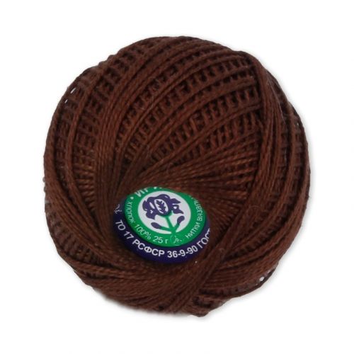 Пряжа Ирис,ПНК им. Кирова, 25гр/150м, 5710 коричневый