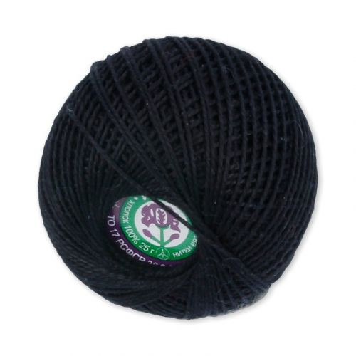 Пряжа Ирис,ПНК им. Кирова, 25гр/150м, 7214 черный