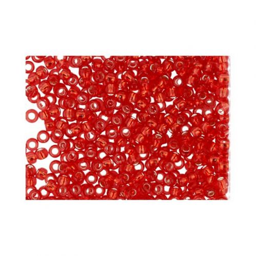 Бисер Япония "TOHO" 10/0 круглый 2,4 мм 5 г, цвет 0025 оранжево-красный