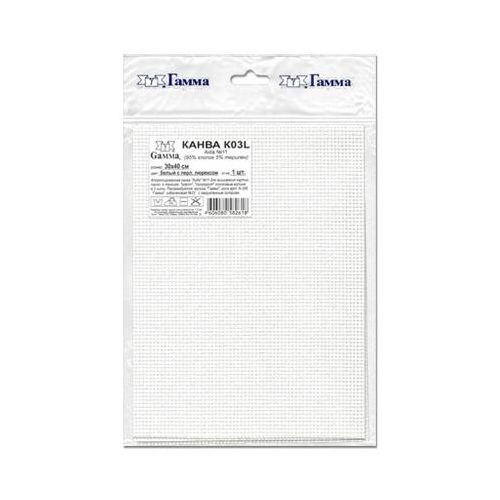 Канва Aida 11 (30*40см) белый с перл. блеском