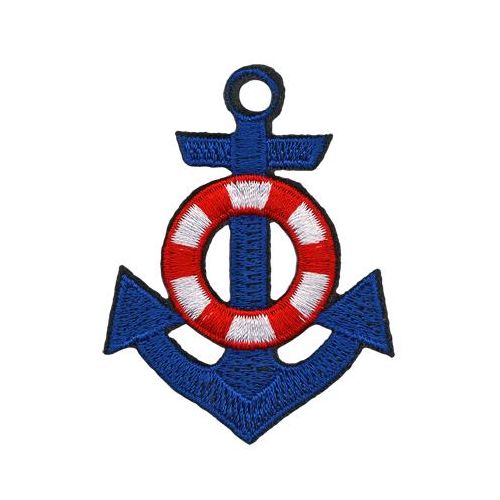 1692 якорь синий 4.5х6 см Термоаппликация 1692 якорь синий 4.5х6 см Термоаппликация