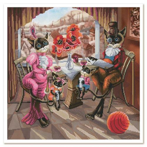 Вышивка крестом Новая Слобода Семейный завтрак СР1155