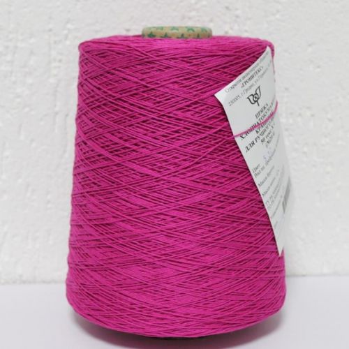 пряжа Гронитекс, бобина, 100% хлопок, цвет 532 фуксия