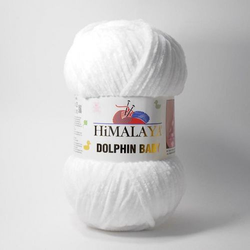 Пряжа Dolphin Baby, Himalaya 100гр/120м, 80301 белый