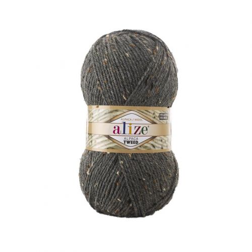 Пряжа Alize Alpaca Tweed, 100гр/250м, 196 серый меланж