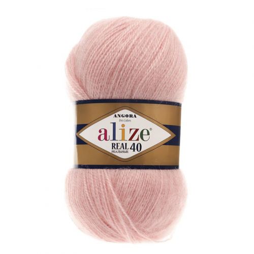 Пряжа Alize Angora Real 40, 100гр/480м, 363 нежная роза