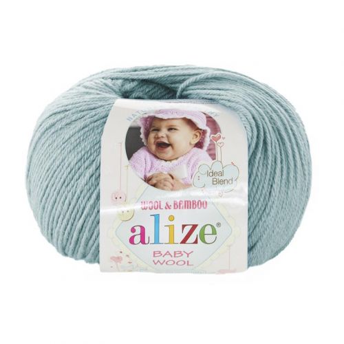 Пряжа Alize Baby wool, 50гр/175м, 114 мята Пряжа Alize Baby wool, 50гр/175м, 114 мята
