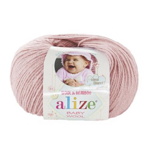 Пряжа Alize Baby wool, 50гр/175м, 161 пудра