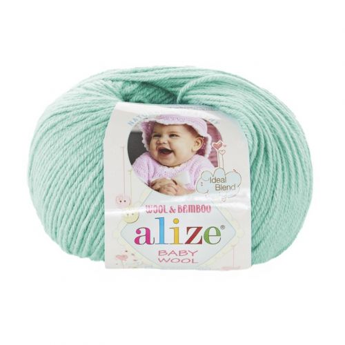 Пряжа Alize Baby wool, 50гр/175м, 19 мята Пряжа Alize Baby wool, 50гр/175м, 19 мята