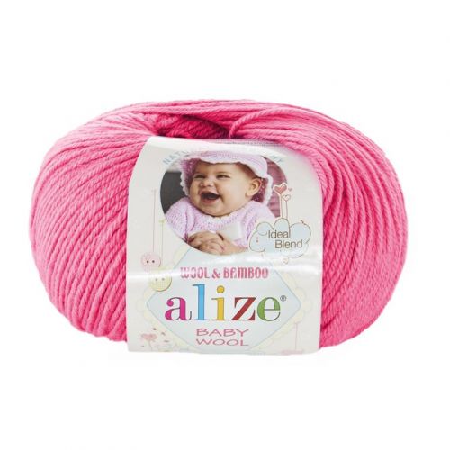 Пряжа Alize Baby wool, 50гр/175м, 33 розовый Пряжа Alize Baby wool, 50гр/175м, 33 розовый