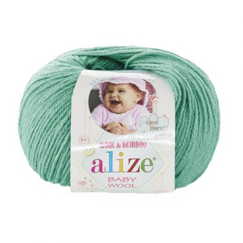 Пряжа Alize Baby wool, 50гр/175м, 610 изумруд