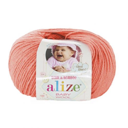 Пряжа Alize Baby wool, 50гр/175м, 619 коралловый