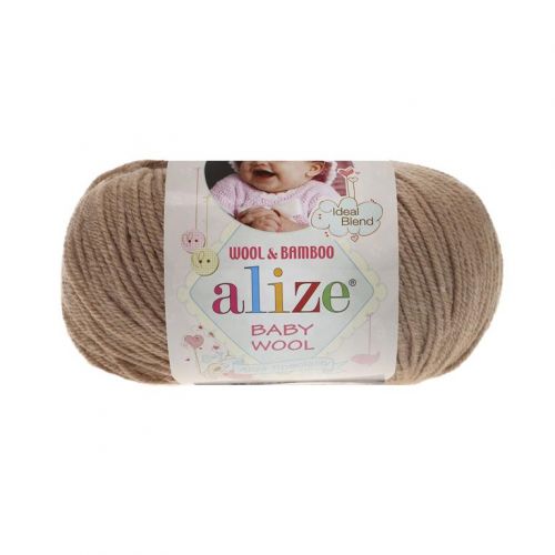 Пряжа Alize Baby wool, 50гр/175м, 75 бежевый Пряжа Alize Baby wool, 50гр/175м, 75 бежевый