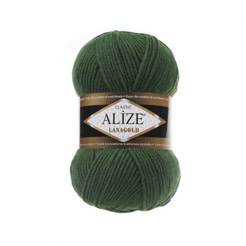 Пряжа Alize Lanagold 240, 100гр/240м, 118 темно-зеленый Пряжа Alize Lanagold 240, 100гр/240м, 118 темно-зеленый