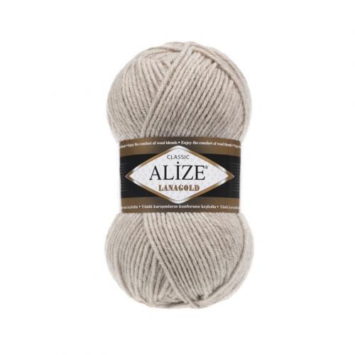 Пряжа Alize Lanagold 240, 100гр/240м, 152 беж меланж Пряжа Alize Lanagold 240, 100гр/240м, 152 беж меланж