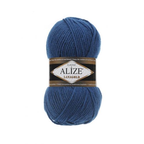 Пряжа Alize Lanagold 240, 100гр/240м, 155 бирюзовый темный