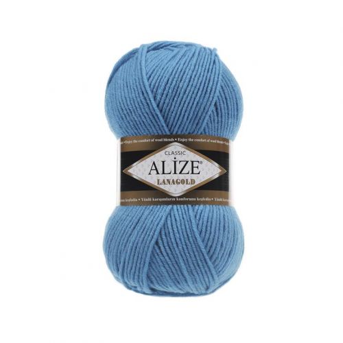 Пряжа Alize Lanagold 240, 100гр/240м, 245 морская волна