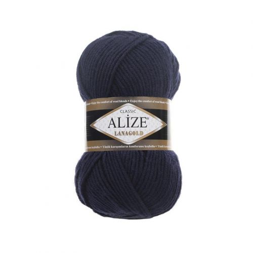 Пряжа Alize Lanagold 240, 100гр/240м, 58 темно-синий Пряжа Alize Lanagold 240, 100гр/240м, 58 темно-синий