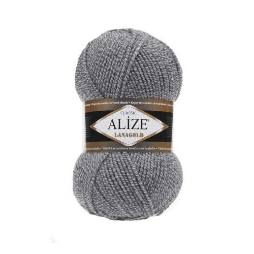 Пряжа Alize Lanagold 240, 100гр/240м, 651 серый меланж Пряжа Alize Lanagold 240, 100гр/240м, 651 серый меланж