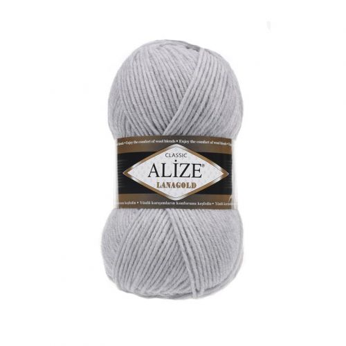 Пряжа Alize Lanagold 240, 100гр/240м, 684 пепельный меланж Пряжа Alize Lanagold 240, 100гр/240м, 684 пепельный меланж