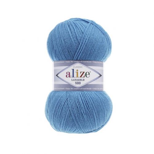 Пряжа Lanagold 800, цвет морская волна (код 245), Alize(Ализе)