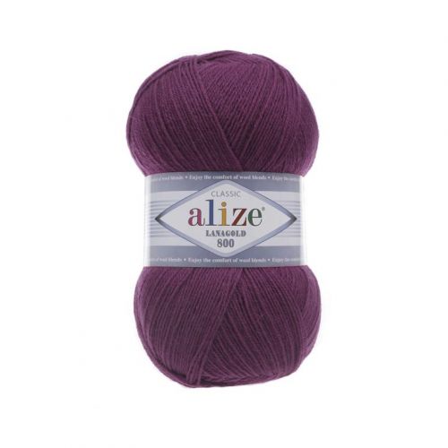 Пряжа Alize Lanagold 800, 100гр/800м, 307 вишня