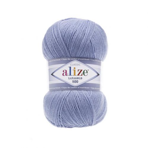 Пряжа Alize Lanagold 800, 100гр/800м, 40 голубой