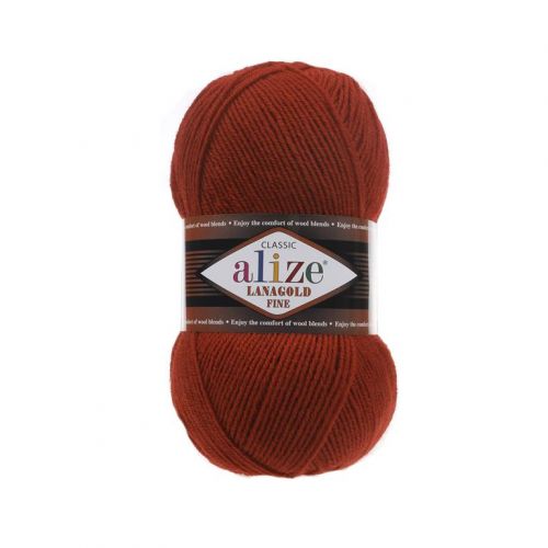 Пряжа Lanagold Fine, цвет терракот (код 36), Alize(Ализе)