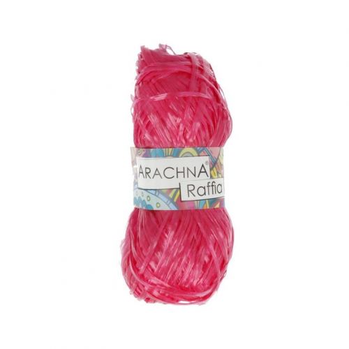 Пряжа Raffia ARACHNA, цвет розовый яркий (08)