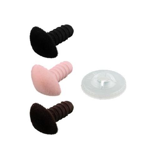 DNF- 12 Носы флокированные с шайбами 12 мм, цвет черный