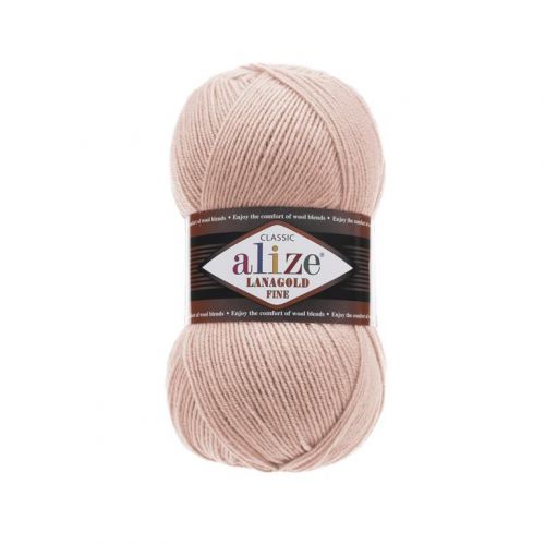Пряжа Alize Lanagold Fine, 100гр/390м, 161 пудра