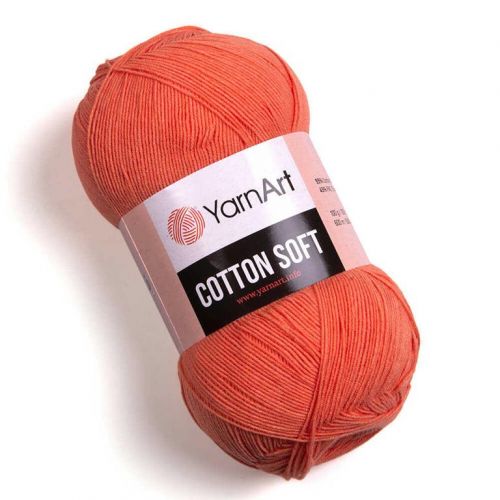 Пряжа Yarnart Cotton Soft, 100гр/600м, 23 персик Пряжа Yarnart Cotton Soft, 100гр/600м, 23 персик