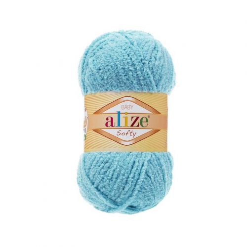 Пряжа Alze Softy, 50гр/115м, 128 бирюза светлая