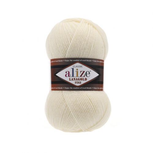 Пряжа Alize Lanagold Fine,... — 01 кремовый Пряжа Alize Lanagold Fine,... — 01 кремовый