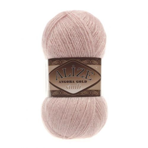 ANGORA GOLD SİMLİ, 100гр/500м — 161 серая роза