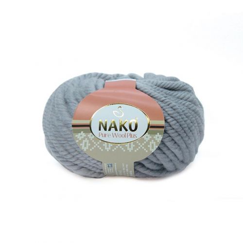 Пряжа Pure wool Plus, Nako — 11478 серый