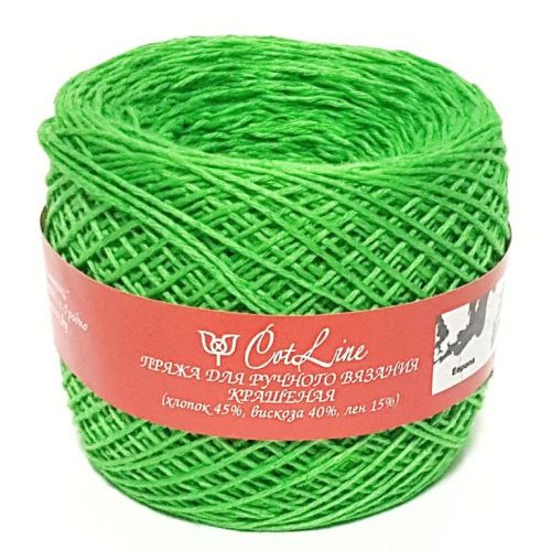 Пряжа Гронитекс-CotLine, 50гр/216м, 550 св.зеленый