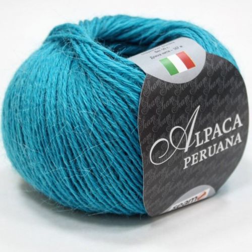 Пряжа Альпака перуана, цвет иранская бирюза (6410), Seam