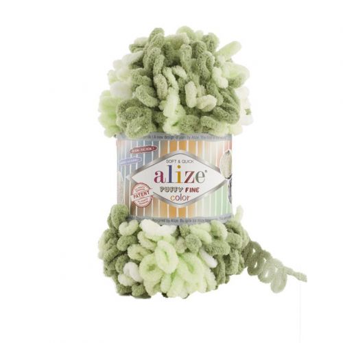 Пряжа Alize Puffy Fine Color, 100гр/14,5м — 6068 Пряжа Alize Puffy Fine Color, 100гр/14,5м — 6068