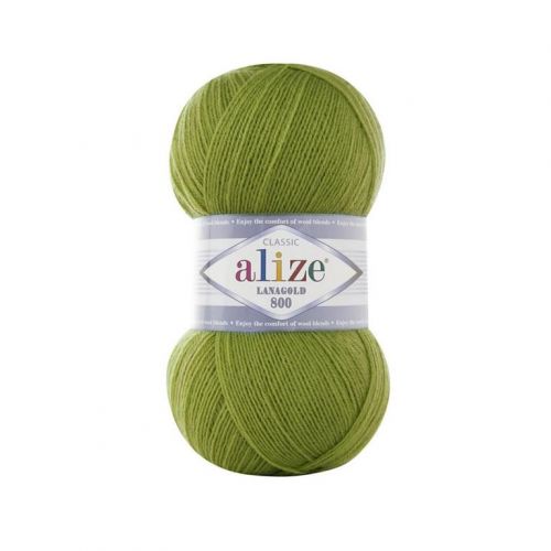 Пряжа Alize Lanagold 800, 100гр/800м — 485 зеленый Пряжа Alize Lanagold 800, 100гр/800м — 485 зеленый