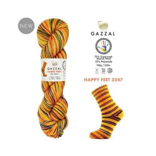 Пряжа Happy Feet, 100г/330м — 3247