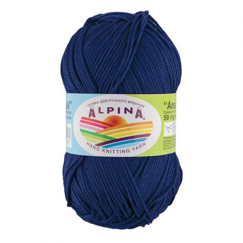 Пряжа Alpina Anabel, 50 гр/120 м 056 т.синий Пряжа Alpina Anabel, 50 гр/120 м 056 т.синий