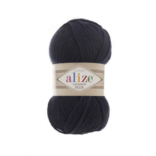 Пряжа Alize Lanagold Plus, 100гр/140м, 58 темно-синий в мотке