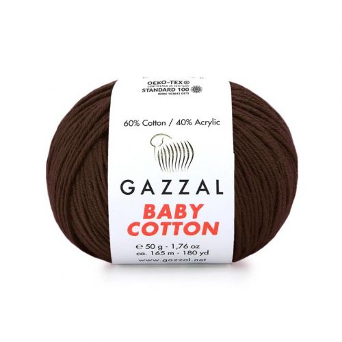 @Пряжа Gazzal “Baby Cotton", 50г/165м-3436-моток