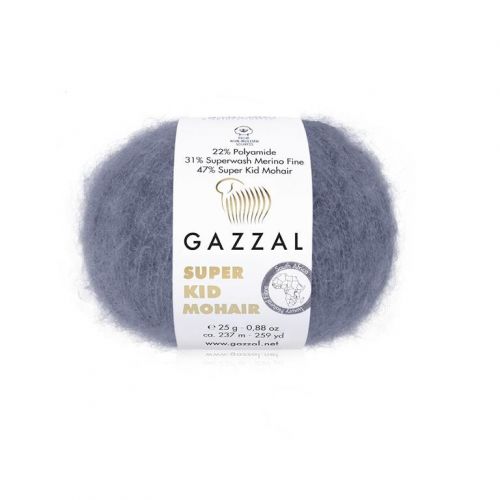Пряжа Gazzal «Super Kid Mohair New », 25г/237м — 64411 моток
