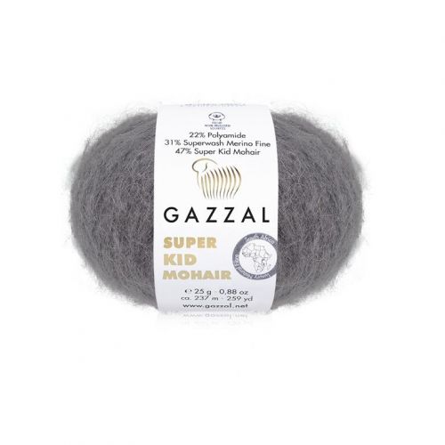 Пряжа Gazzal «Super Kid Mohair New », 25г/237м — 64433 моток