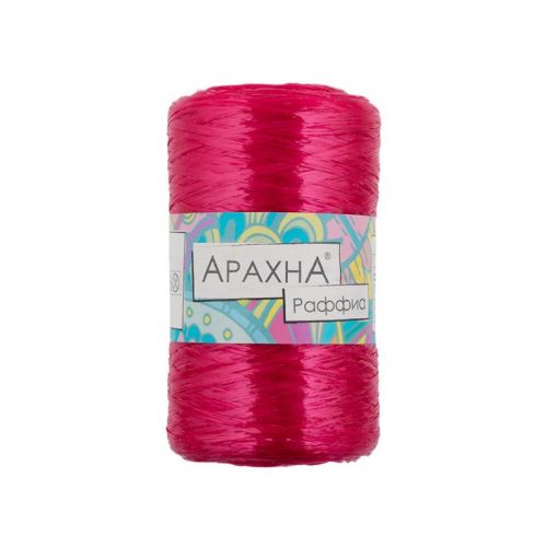 Пряжа Arachna “Raffia", 50г/200м — 47 рубиновый