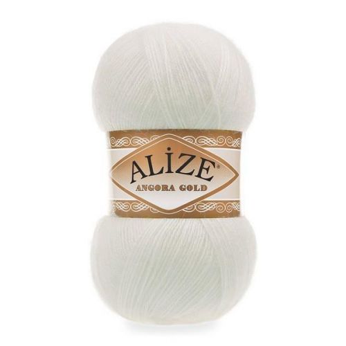 Пряжа Alize «Angora Gold», 100г/550м — 62 молочный